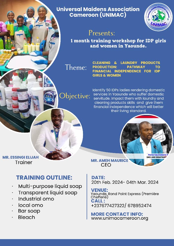 "Empowering Change: A Transformative 1-Month Workshop for Young Girls and Women in Yaoundé"