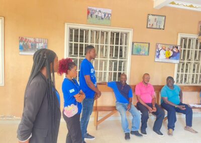 Three Young teachers making a pitch