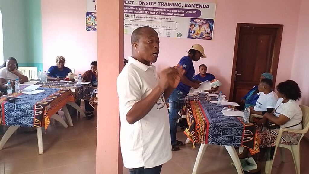 Facilitator presenting at event