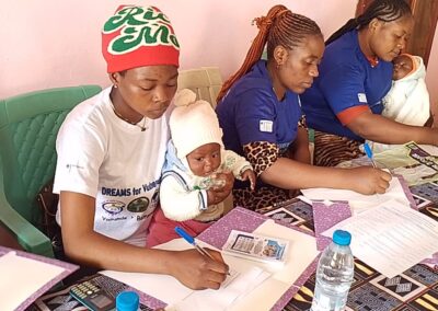 Participants taking notes